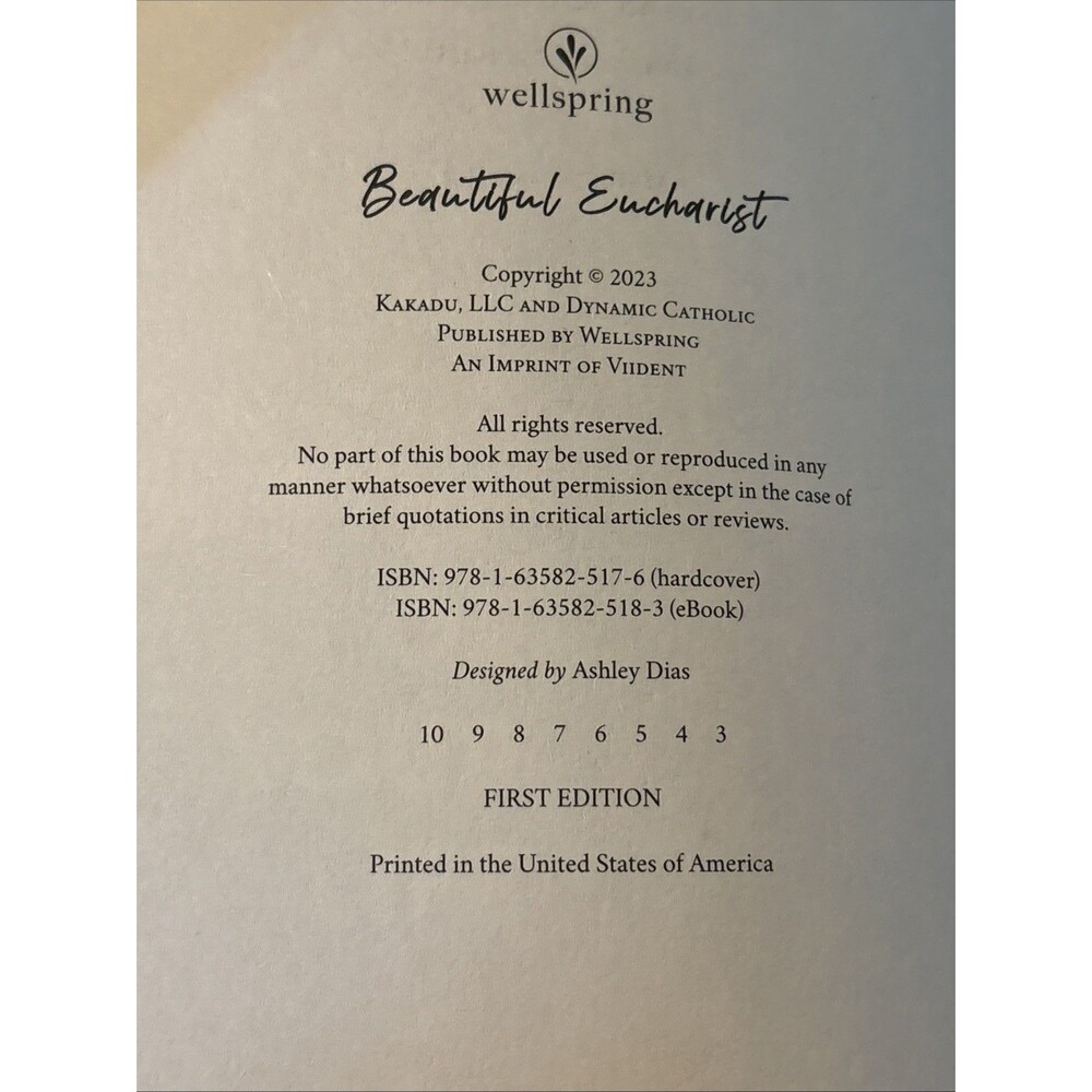 Beautiful Eucharist 2023 Well Spring Dynamic Catholic PB Various Contributors - Picture 8 of 10